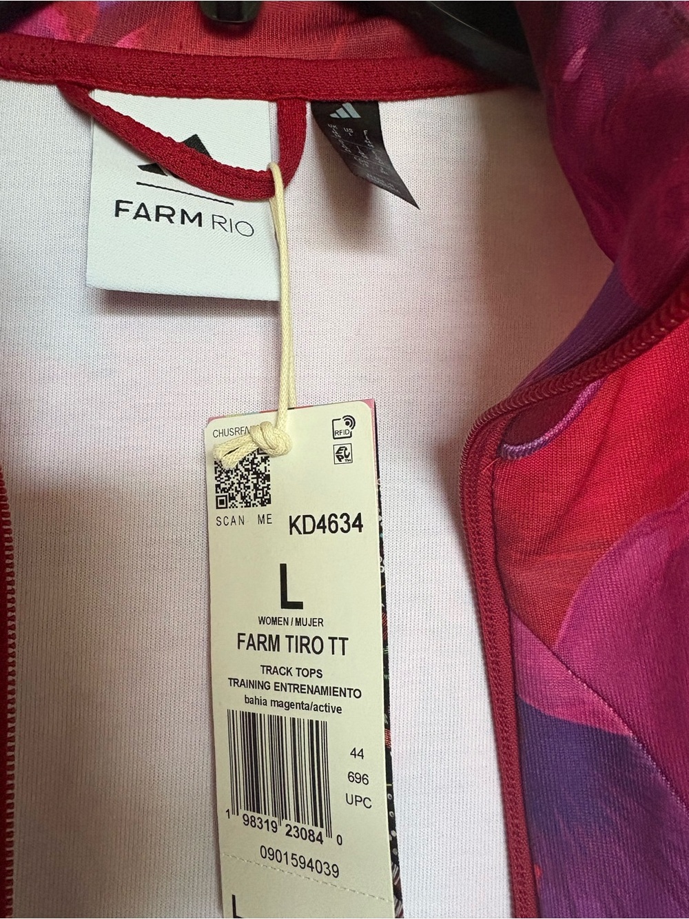 NEW! FARM Rio Women's Magenta & Purple Sweatsuit Jacket -Large - Picture 5 of 6